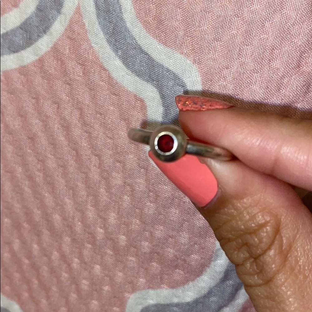 Garnet remembrance ring